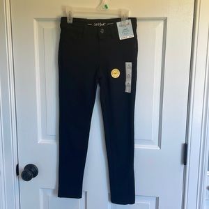 Cat & Jack girls black leggings NWT size 7/8 adjustable waist